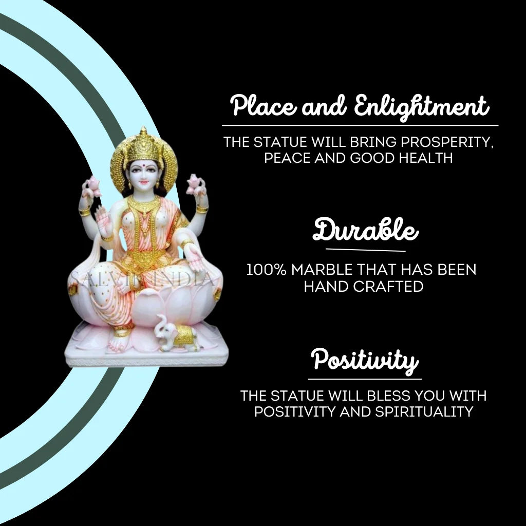 Laxmi Mata Marble Statue - Salvik | Marble Murti Manufacturers in India