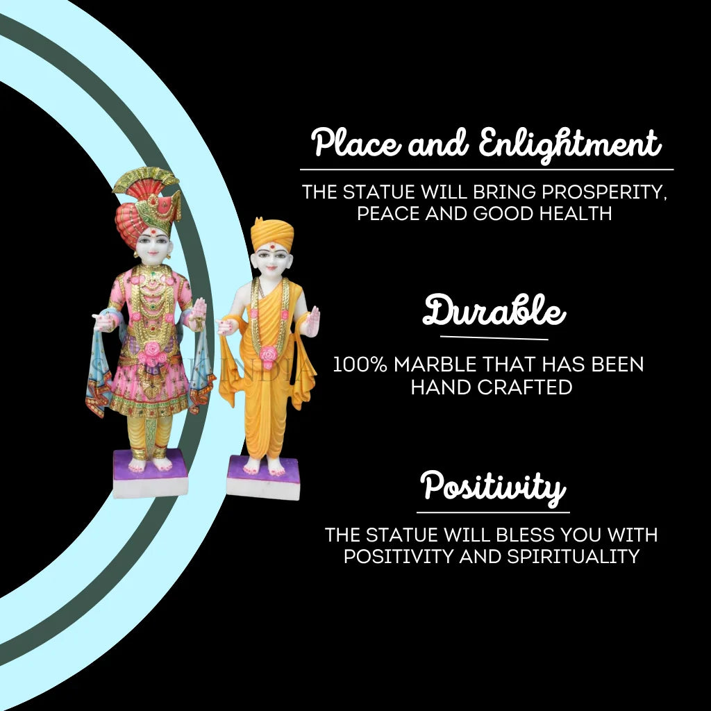 Swaminarayan Marble Idol with divine craftsmanship
