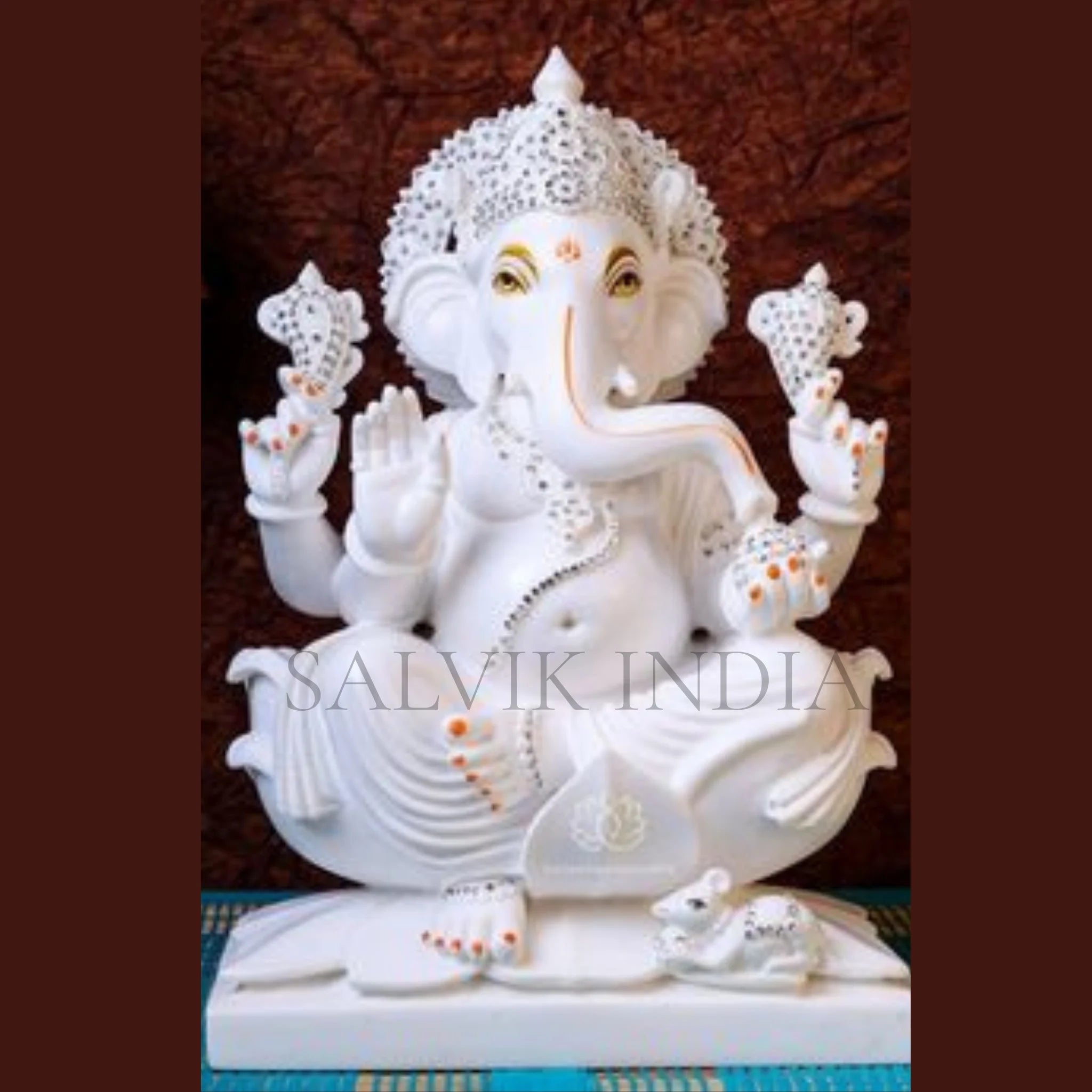Marble Ganesh Idol Handcrafted Ganpati Murti For Home Salvik India marble-ganesh-idol-handcrafted-ganpati-murti-for-home-salvik-india
