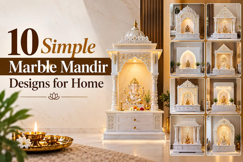  Simple Marble Mandir Designs for Home