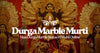 Durga Marble Murti – Handcrafted Maa Durga marble statue with lion, symbol of strength and devotion