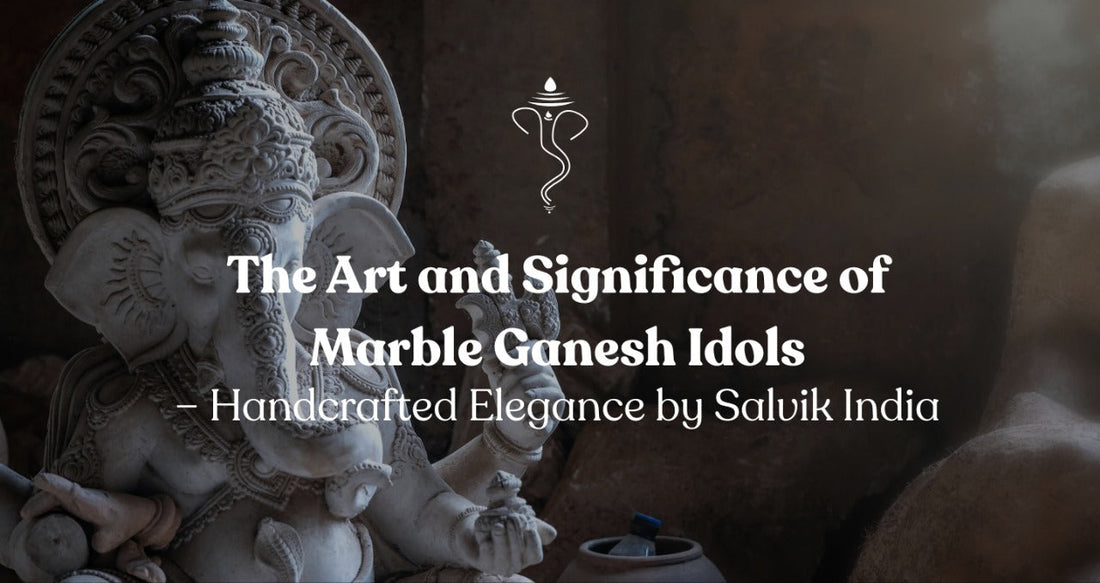 Marble Ganesh Idol handcrafted by Salvik India – symbol of art, devotion, and cultural elegance