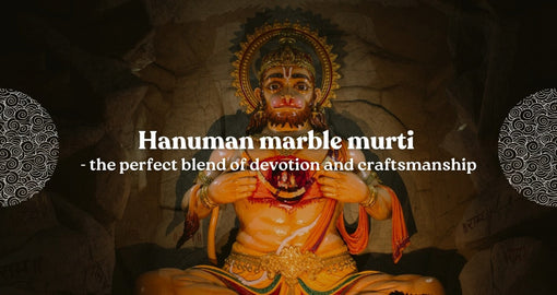 Hanuman marble murti - handcrafted white marble Hanuman statue symbolizing devotion and strength by Salvik India