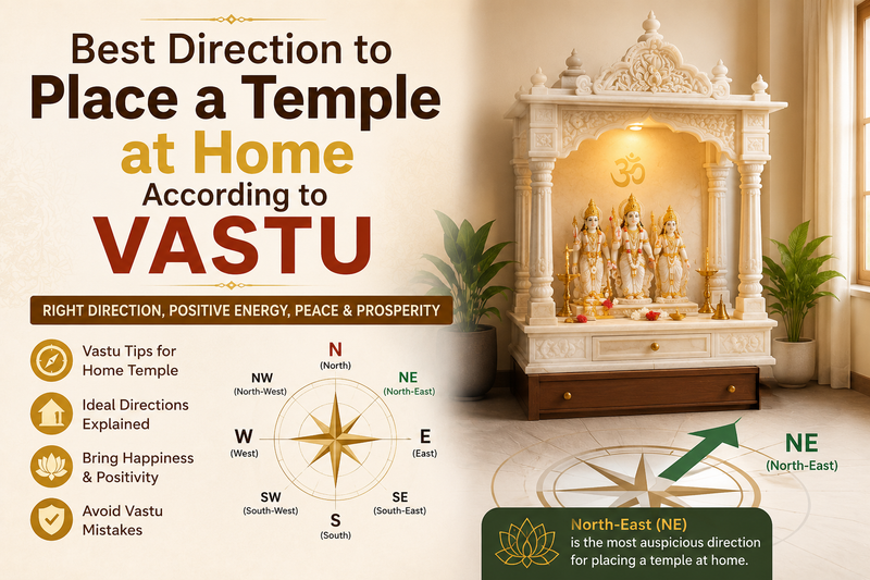 Best Direction to Place a Temple at Home According to Vastu