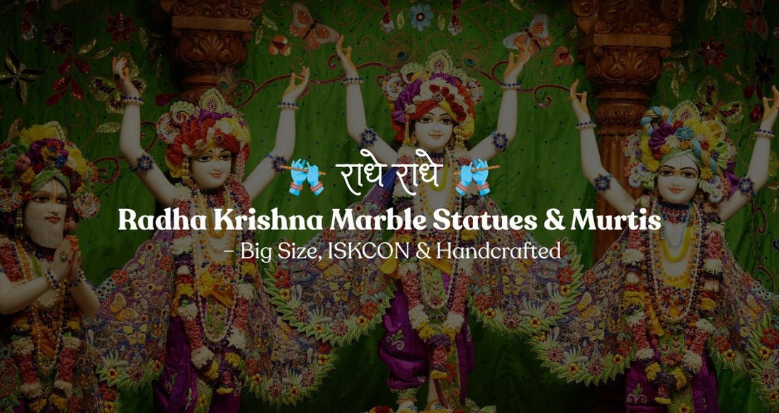 Radha Krishna Marble Statues & Murtis – Big Size, ISKCON & Handcrafted - Salvik | Marble Murti Manufacturers in India