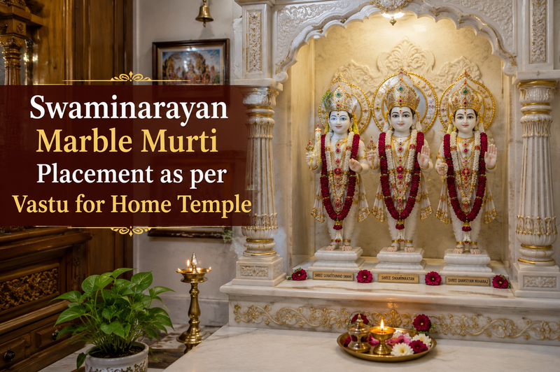 Swaminarayan Marble Murti Placement as per Vastu for Home Temple