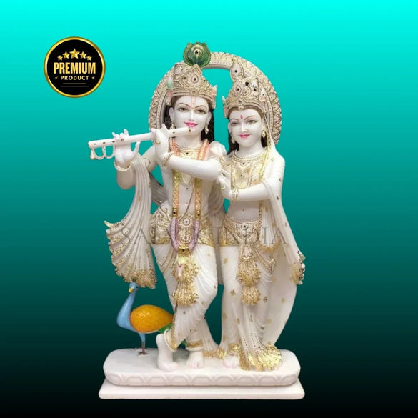 Radha Krishna Marble Statue for home temple