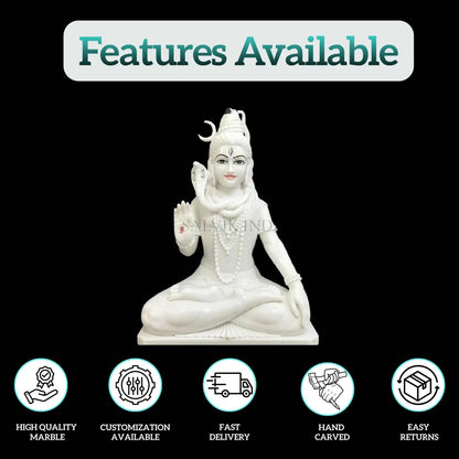 Shiv Murti in Marble – Handcrafted Shiva Statue