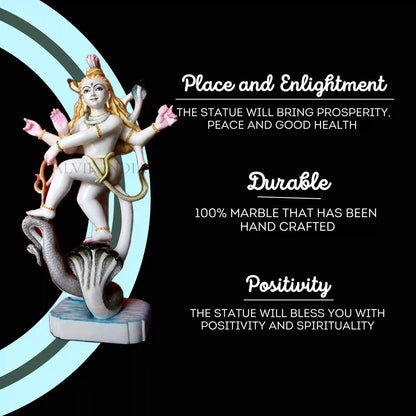 Shiv Ji Marble Murti – Handcrafted Marble Idol