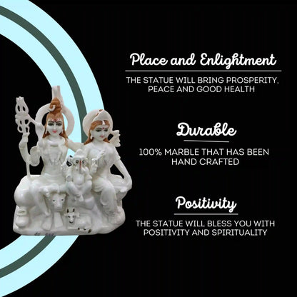 Marble Shiv Parivar Murti – Handcrafted Family Statue