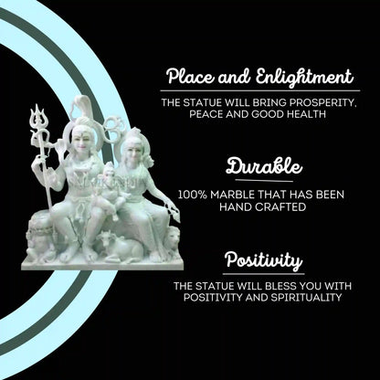 Marble Shiv Parivar – Handcrafted Marble Family Murti