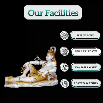 White Marble Shiva Statue – Handcrafted Lord Shiva Idol