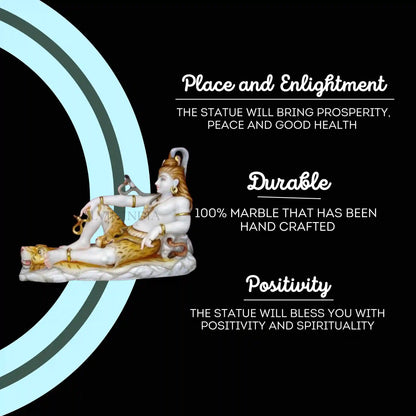 White Marble Shiva Statue – Handcrafted Lord Shiva Idol