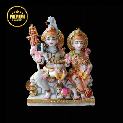 Marble Shiv Ji Parvati Ji Statue – Handcrafted Shiva Murti