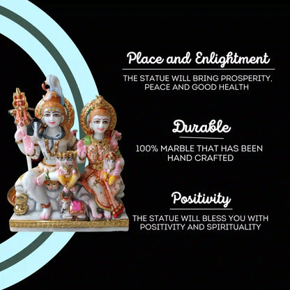 Marble Shiv Ji Parvati Ji Statue – Handcrafted Shiva Murti