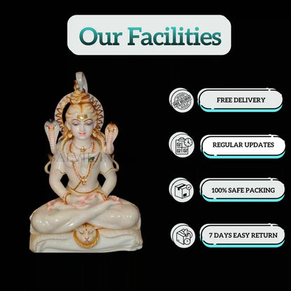 Marble Lord Shankar Statue – Handcrafted Shiva Idol