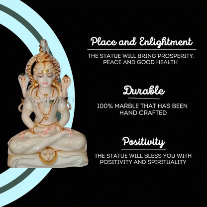 Marble Lord Shankar Statue – Handcrafted Shiva Idol