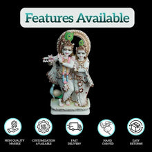 1 Feet Radha Krishna Marble Idol for Home Temple