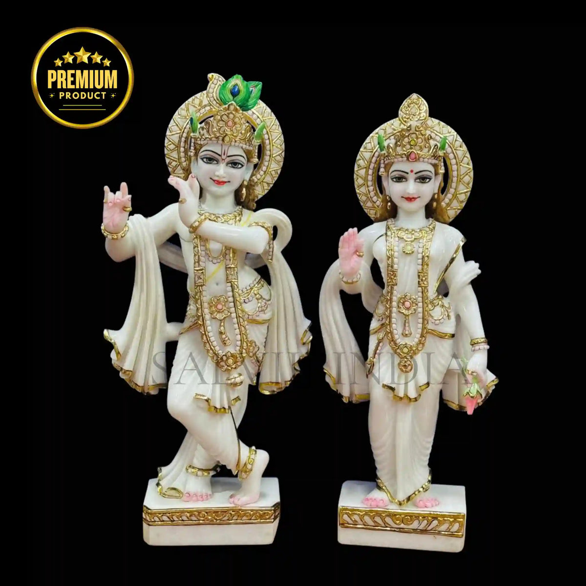 1 feet radha krishna marble murti for home temple