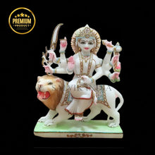 Durga Ji Marble Murti – Handcrafted White Marble Statue