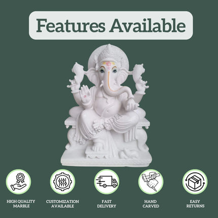 White Marble Ganesh 1