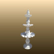 White Marble Floral Carved Fountain 5ft