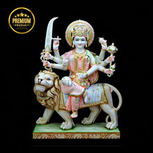 Durga Mata Murti Marble – Handcrafted White Marble Craftsmanship