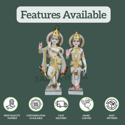 Marble Radha Krishna Moorti