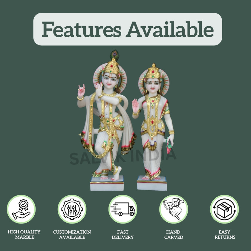 Marble Radha Krishna Moorti