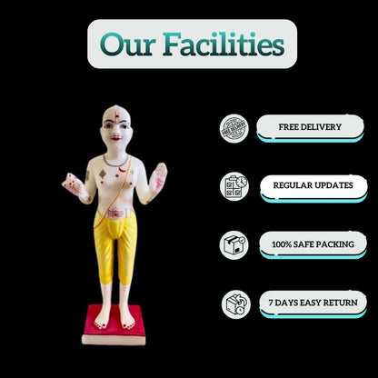 Ghanshyam Maharaj Marble Murti - Divine Handcrafted Idol