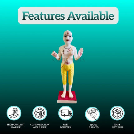 Ghanshyam Maharaj Marble Murti - Divine Handcrafted Idol