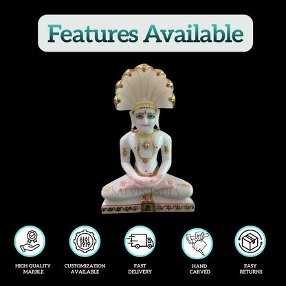 Big Size Parshwanath Marble Statue