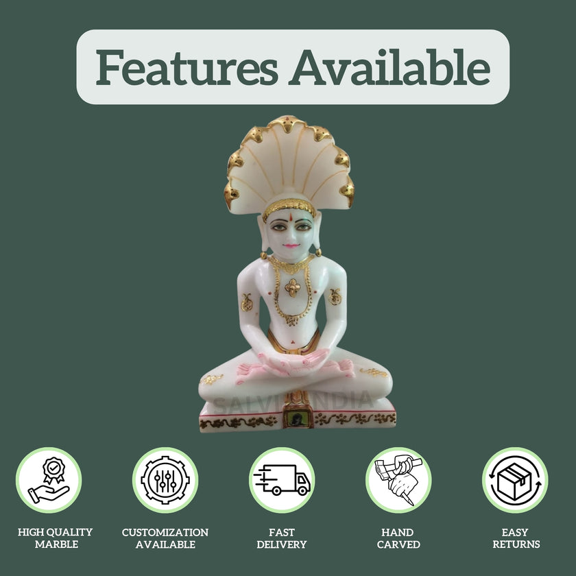 Big Size Parshwanath Marble Statue