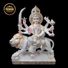 Marble Durga Statue – Handcrafted Goddess Statue in White Marble
