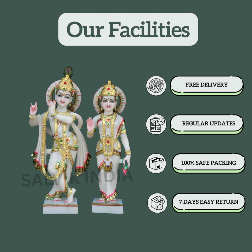Marble Radha Krishna Moorti