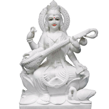 Buy White Marble Saraswati Idol for Home Temple