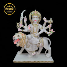 Goddess Durga Marble Statue – Handcrafted Traditional Artwork