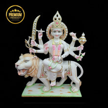 Sherawali Mata Marble Statue - Elegant Handcrafted Traditional Design