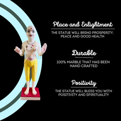 Ghanshyam Maharaj Marble Murti - Divine Handcrafted Idol