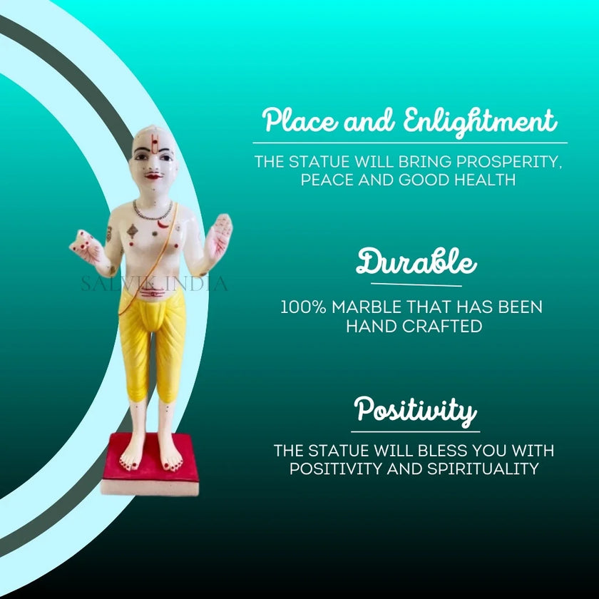 Ghanshyam Maharaj Marble Murti - Divine Handcrafted Idol