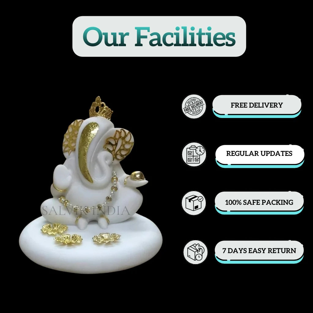 Ganesh Moorti Art – Handcrafted Marble Ganesh Murti for Home & Temple