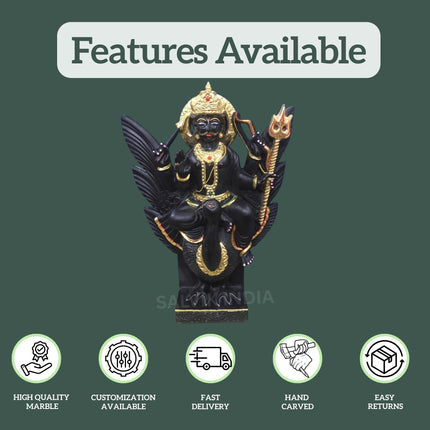 Black Marble Shani Dev Murti