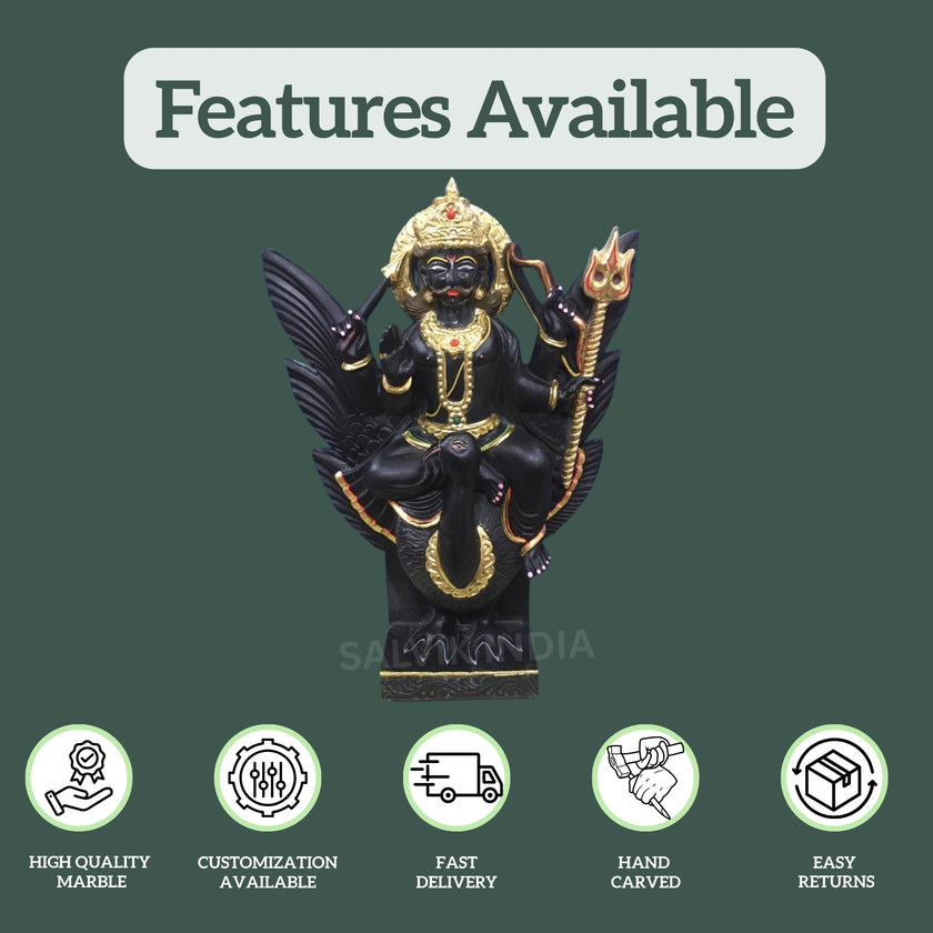 Black Marble Shani Dev Murti