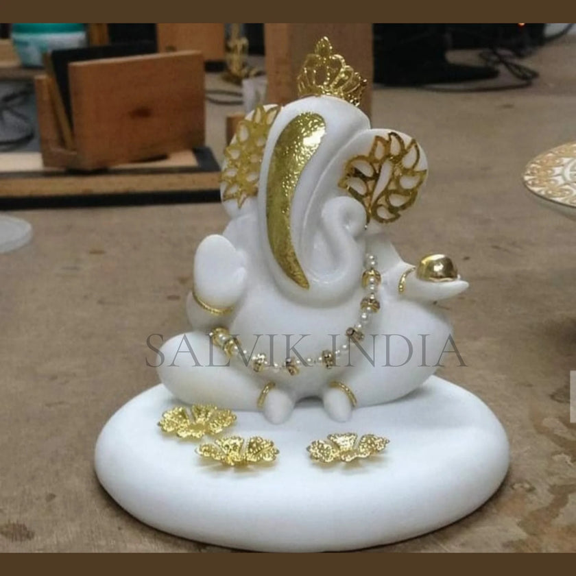 Ganesh Moorti Art – Handcrafted Marble Ganesh Murti for Home & Temple
