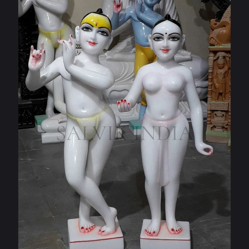 Iskcon Radha Krishna Marble Murti – Divine Handcrafted Idol
