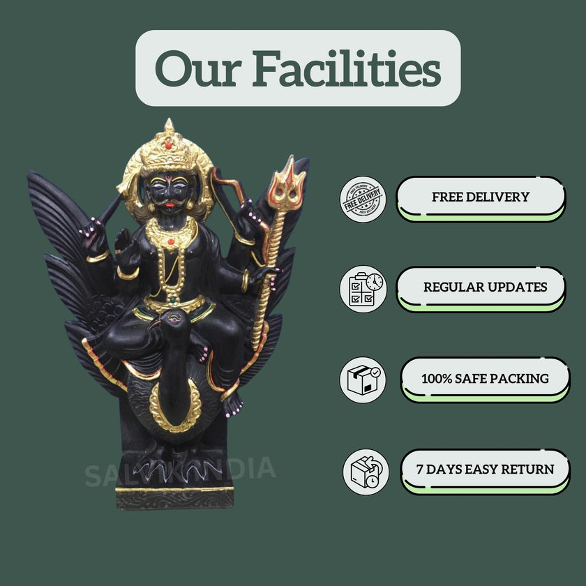Black Marble Shani Dev Murti