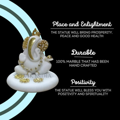 Ganesh Moorti Art – Handcrafted Marble Ganesh Murti for Home & Temple