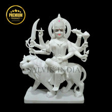 Sherawali Marble Statue – Handcrafted Goddess Durga with Lion