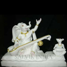 Marble Ganesh Idol for Home – Hand Carved White Marble Ganpati Murti