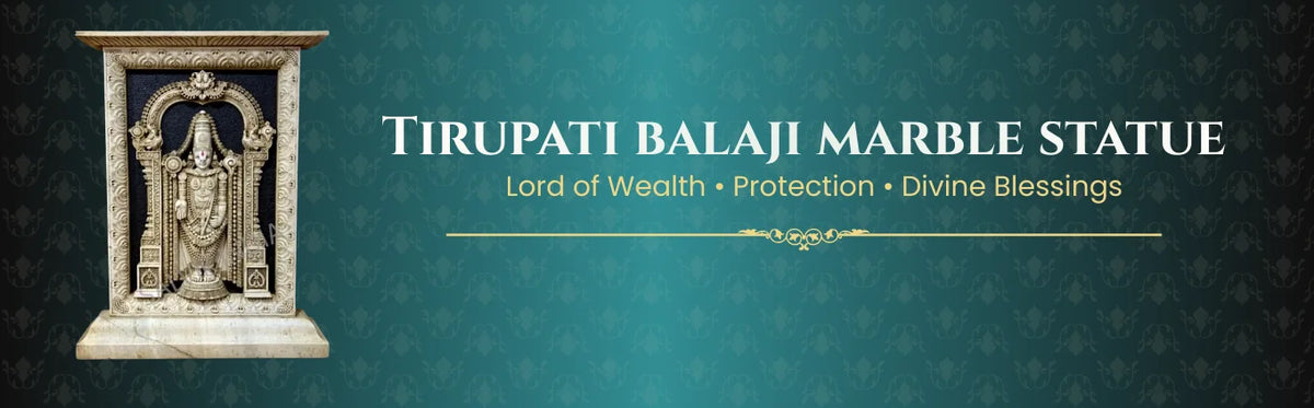 Tirupati Balaji Marble Statue for Home Temple | Pure White Marble